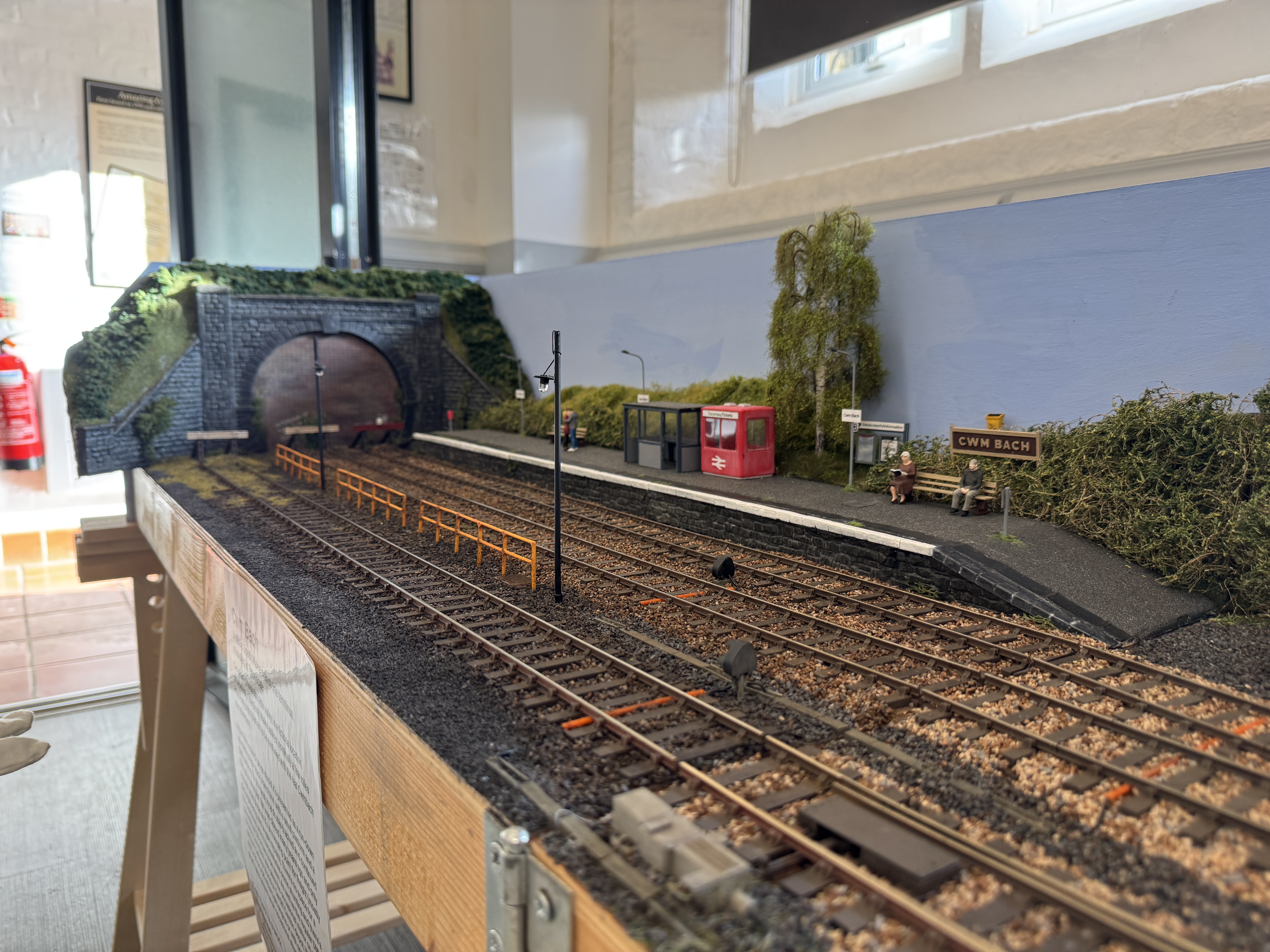 Cwm Bach looking towards the station and sidings